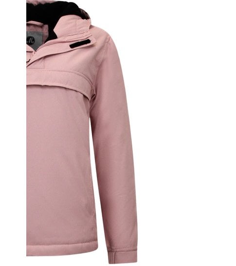 MATOGLA Dames Anorak Jas Voor Over het Hoofd – Roze