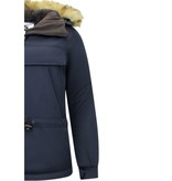 MATOGLA  Anorak Winterjas Dames met Capuchon – Blauw