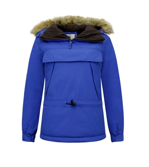 MATOGLA  Jas Over je Hoofd - Anorak Winterjas – Blauw