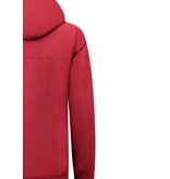 Beluomo Heren Winterjas Anorak Voor Over het Hoofd – Rood