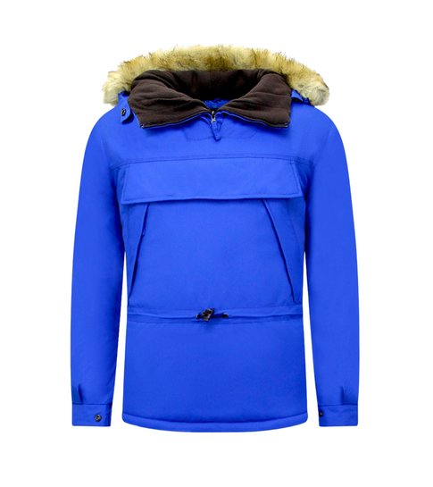 Beluomo Anorak Jas Heren Winter – Blauw