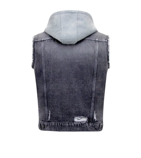 Enos Spijker Bodywarmer Heren met  Capuchon - RJ9105 - Zwart