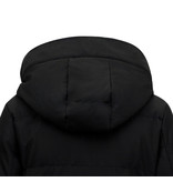 MATOGLA Lange Puffer Jas Dames Getailleerd - 8606ZCNW- Zwart