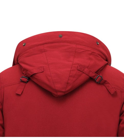 Enos Lange Jas met Capuchon - 891 - Rood