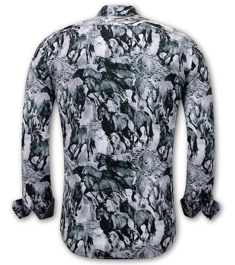 Gentile Bellini Dierenprint Blouse Heren - 3119 - Grijs