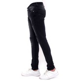 TRUE RISE Jeans Ripped Heren Slim Fit Strech -DC-053- Zwart