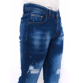 TRUE RISE Blauwe Broek met Gaten Heren Slim Fit -DC-043