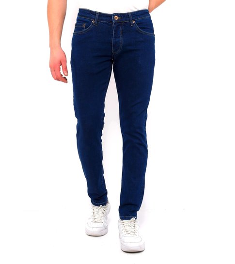 TRUE RISE Nette Stretch Broek Heren Slim Fit -DC-057- Blauw