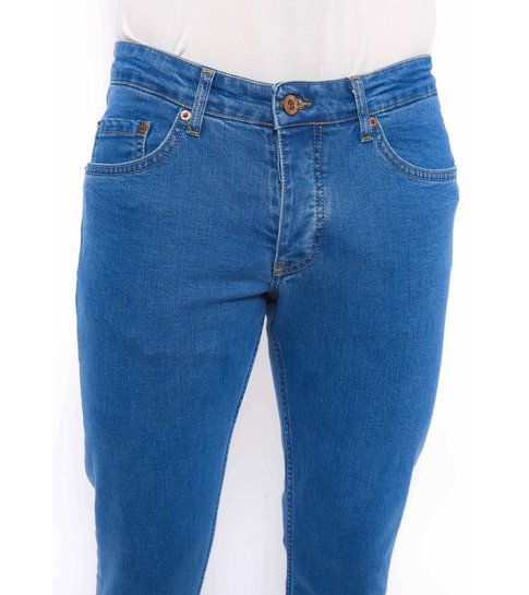 TRUE RISE Nette Jeans Heren Slim Fit met Stretch -DC-058 - Blauw