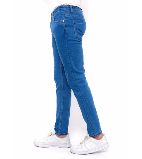 TRUE RISE Nette Jeans Heren Slim Fit met Stretch -DC-058 - Blauw