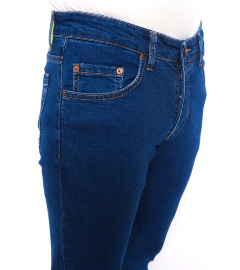 TRUE RISE Nette Broeken Mannen Slim Fit -DC-056- Blauw