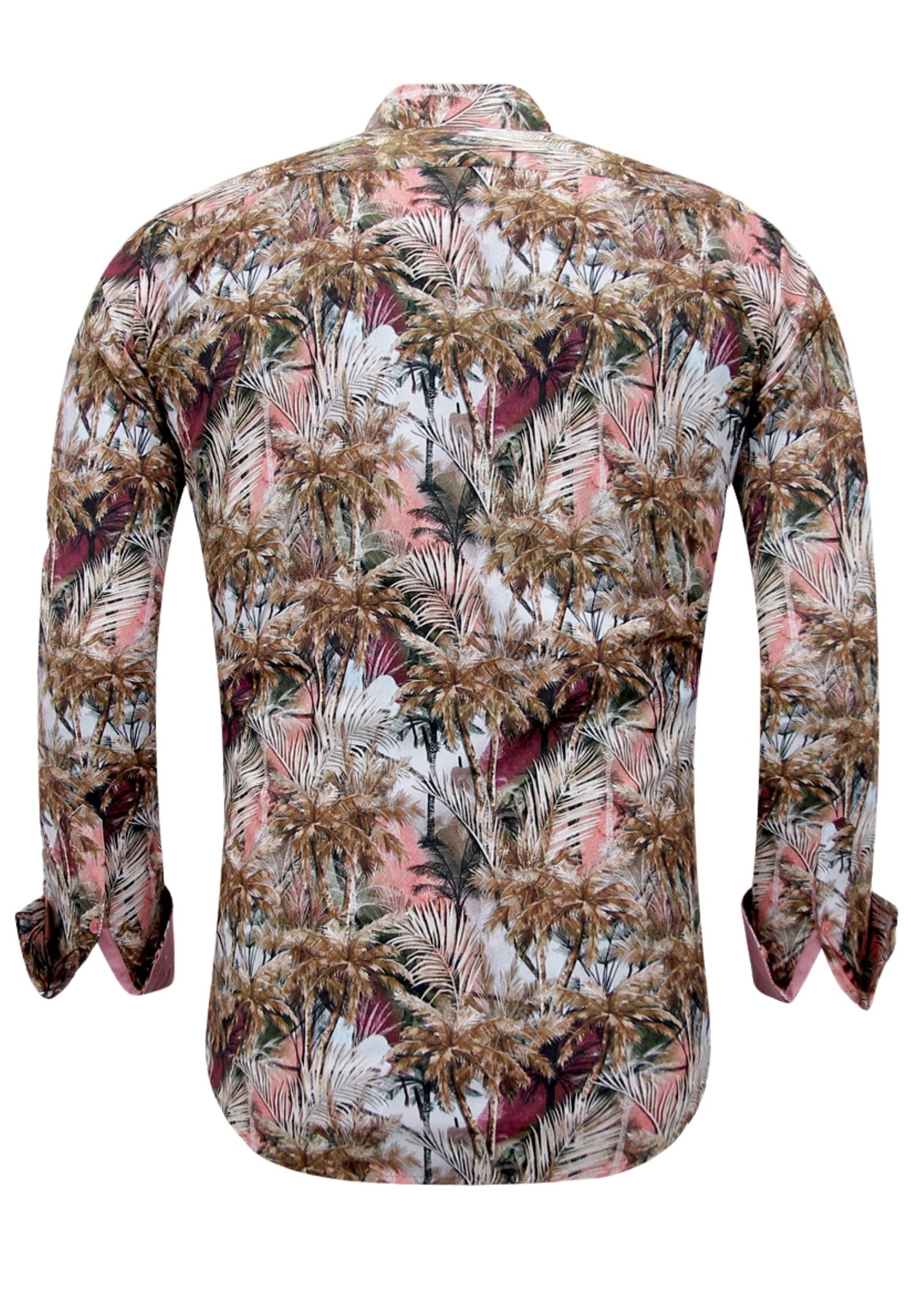 V.H.O. Funky Hawaii Hemd Heren - Korte Mouwen, Papegaai Print, Borstzak, Parrot Pink 5XL