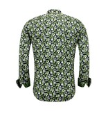 Gentile Bellini Heren Overhemd Bladeren Print - 3115 - Groen