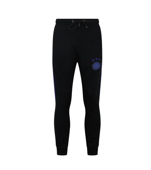 LF Amsterdam Heren Joggingspak - Half Zipper, Double Ribbon - Zwart / Blauw