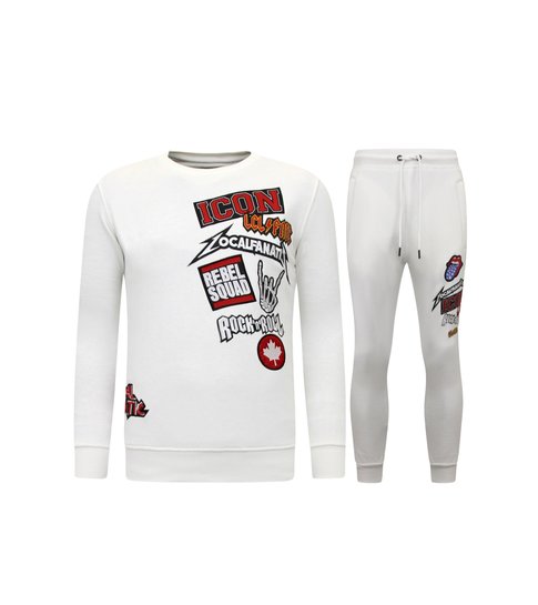 LF Amsterdam Exclusieve Joggingpak Heren - ICON Rocks - Wit