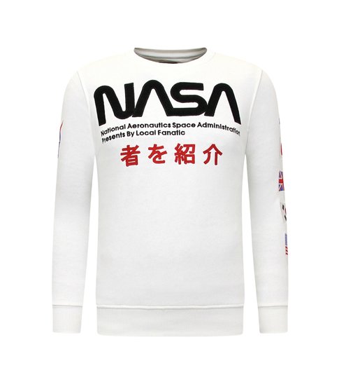 Local Fanatic Heren Sweater - NASA International - Wit