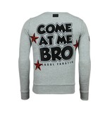 Local Fanatic Fight Club Trui - Bulldog  Heren Sweater - Truien Mannen - Grijs