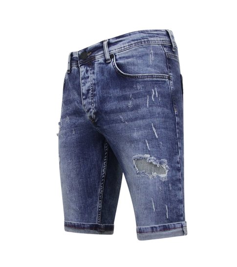 Local Fanatic Exclusieve Korte Broek Heren Slim fit- 1054 - Blauw