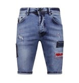 Local Fanatic Exclusieve Korte Broek Heren Spijker - 1042 - Blauw