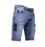 Local Fanatic Exclusieve Korte Broek Heren Spijker - 1042 - Blauw