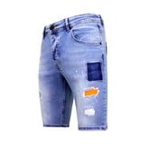 Local Fanatic Exclusieve Skinny Jeans Short Heren - 1040 - Blauw