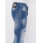 Local Fanatic Ripped Stonewashed Jeans Heren - Slim Fit -1073- Blauw