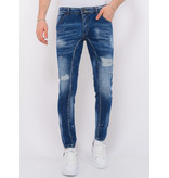 Local Fanatic Destroyed Jeans Heren Stonewashed - Slim Fit -1083- Blauw