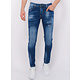 Blue Ripped Jeans Heren - Slim Fit -1081- Blauw