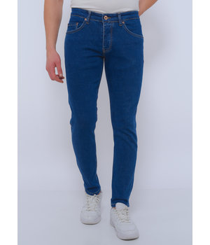 TRUE RISE Nette Broeken Mannen Slim Fit -DC-056- Blauw