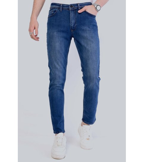 TRUE RISE Nette Regular Stretch Jeans Mannen - DP21-NW - Blauw