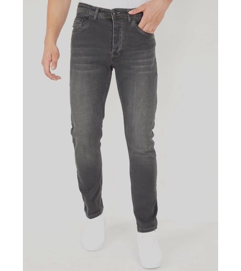 TRUE RISE Grijze Regular Fit Jeans Mannen - DP15 - Grijs