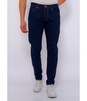 TRUE RISE Nette Slim Fit Heren Jeans met Stretch - DC-059 - Blauw