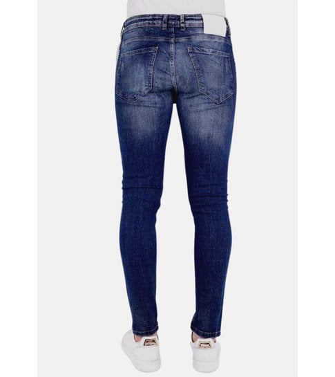 Local Fanatic Exclusieve Jeans met Verfspatten Heren - 1010 - Blauw