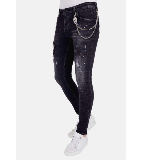 Local Fanatic Exclusieve Slim Fit Jeans Stretch Heren - 1007- Zwart