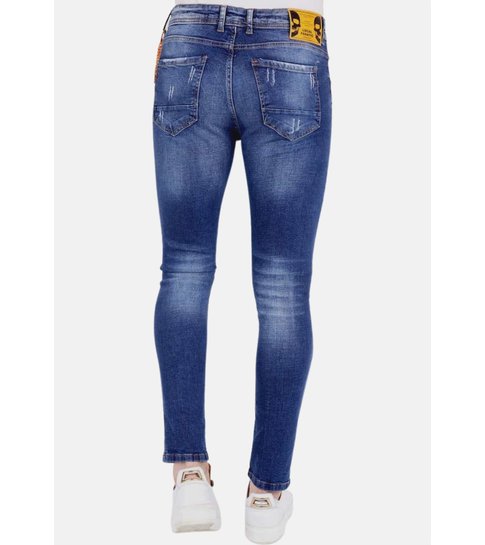 Local Fanatic Exclusieve Broek met Verfspatten Heren - 1006 - Blauw