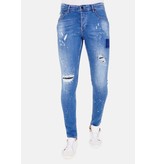 LF Exclusieve Jeans met Verfspatten Heren - 1031- Blauw
