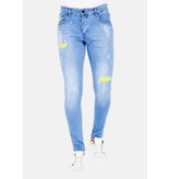 LF Exclusieve Lichtblauwe Jeans met Gaten Heren - 1024- Blauw