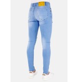 LF Exclusieve Lichtblauwe Jeans met Gaten Heren - 1024- Blauw