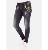 LF Exclusieve Zwarte Jeans Heren Slim fit - 1033- Zwart