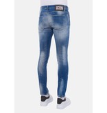 Local Fanatic Ripped Stonewashed Jeans Heren - Slim Fit -1073- Blauw