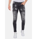 Local Fanatic Distressed Jeans Stonewash Heren - Slim Fit -1087- Zwart