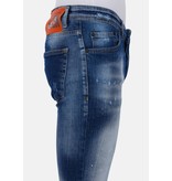 Local Fanatic Blue Stone Washed Jeans Heren - Slim Fit -1076- Blauw