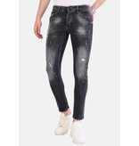 Local Fanatic Slim Fit Heren Jeans met Gaten - 1055 - Grijs