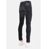 Local Fanatic Heren Slim Fit Jeans met Scheuren - 1056 - Grijs