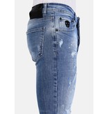 Local Fanatic Lichtblauwe Jeans Heren met Gaten - 1059 - Blauw