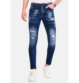 Local Fanatic Blauwe Heren Jeans met Verfspetters - 1060 - Blauw