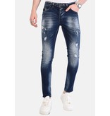 Local Fanatic Donkerblauwe Slim Fit Heren Jeans - 1065 - Blauw