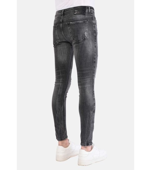 Local Fanatic Paint Splatter Jeans Heren Slim Fit - 1069 - Grijs