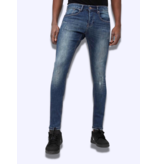 TRUE RISE Skinny Basic Jeans - Man Spijkerbroek Washed - D3021 - Blauw