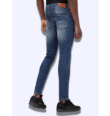 TRUE RISE Skinny Basic Jeans - Man Spijkerbroek Washed - D3021 - Blauw